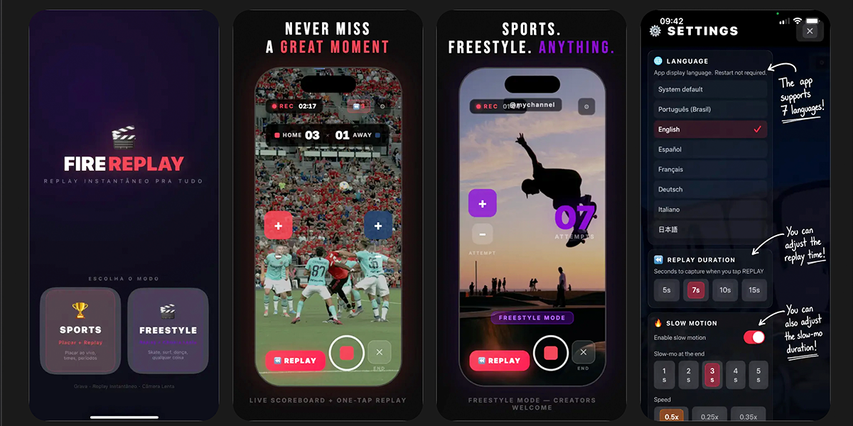 FireReplay app screenshot